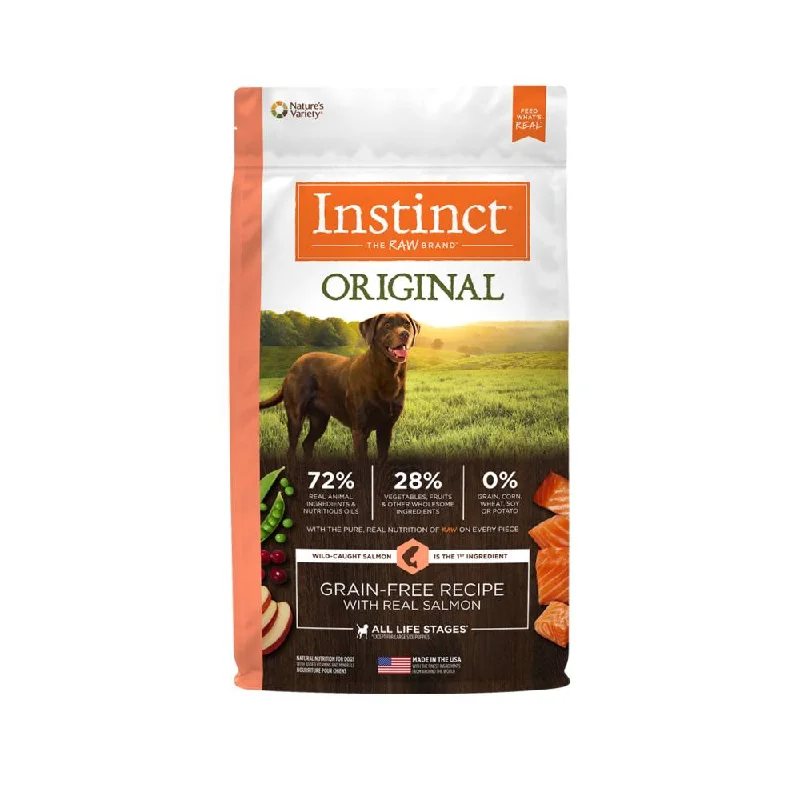 Instinct The Raw Brand Dog Original Grain-Free Dry Food Real Salmon Recipe 1lb