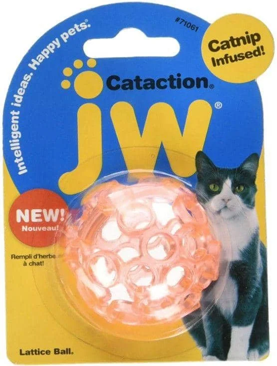 JW Pet Cataction Catnip Infused Lattice Ball Cat Toy  - 1 count