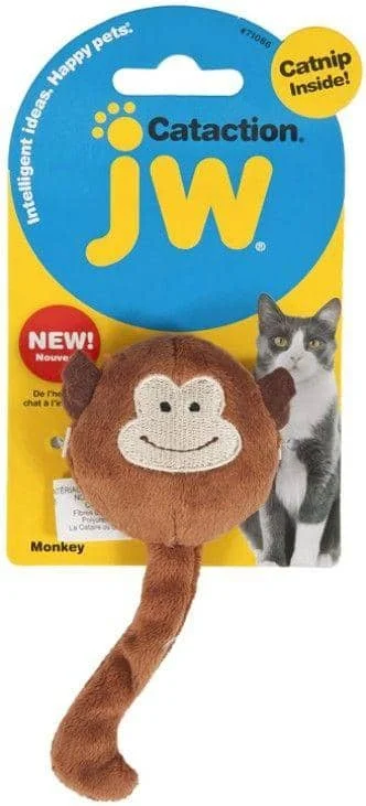 JW Pet Cataction Catnip Plush Monkey Cat Toy  - 1 count