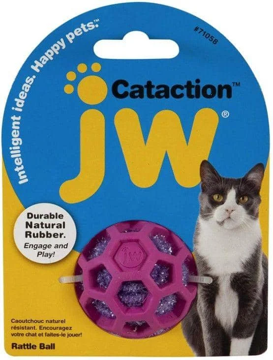 JW Pet Cataction Rattle Ball Interactive Cat Toy  - 1 count