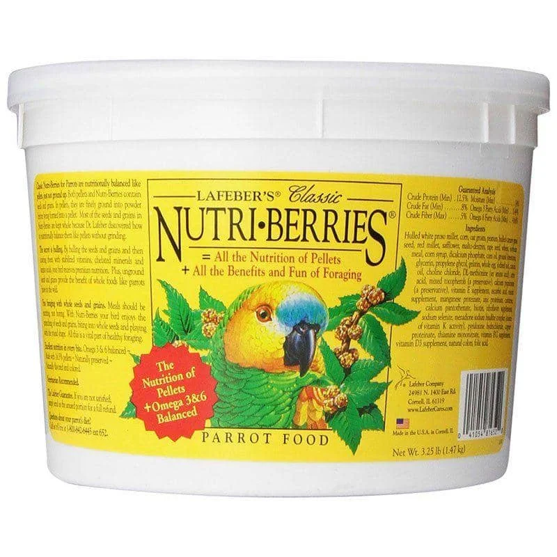 Lafeber Classic Nutri-Berries Parrot Food - 3.25 lb Bucket