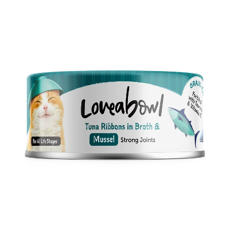 Loveabowl Cat Wet Food Tuna Ribbons & Mussel in Broth 70g