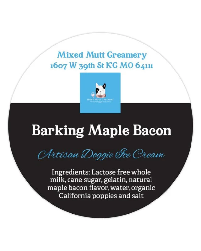 Mixed Mutt Creamery Barking Maple Bacon Artisan Doggie Ice Cream