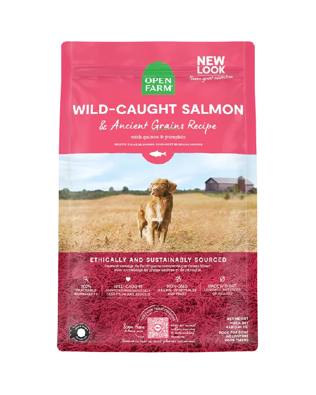 Open Farm Wild-Caught Salmon & Ancient Grains Dry Dog Food 4lb