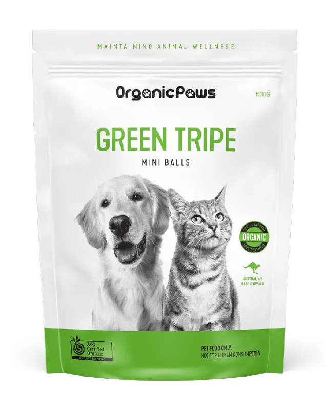 ORGANIC PAWS GREEN TRIP MINI BALLS 500G