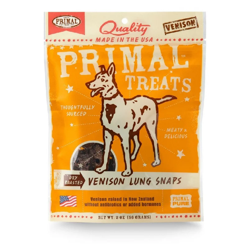 Primal Dog Venison Lung Snaps 2oz