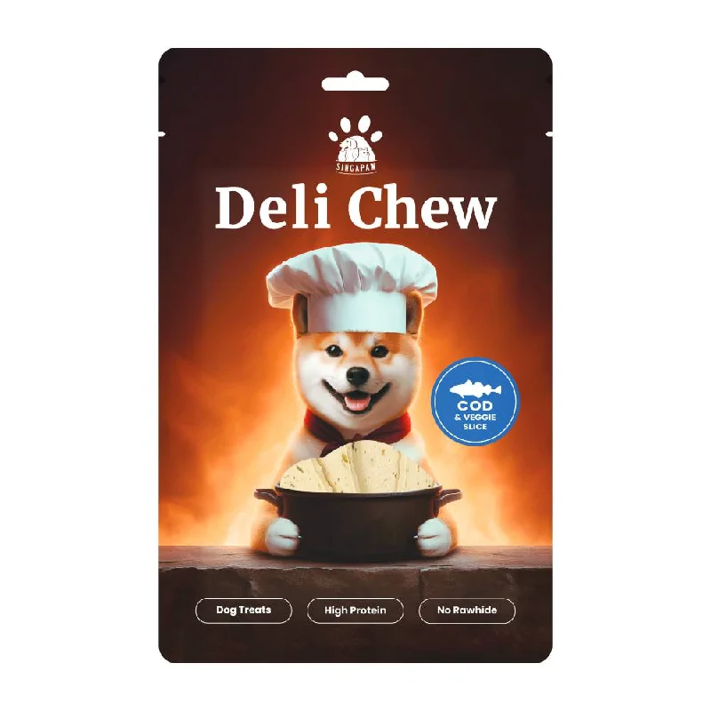 Singapaw Dog Deli Chew Cod & Veggie Slice 120g