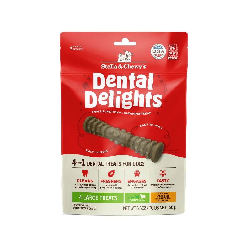 Stella & Chewy's Dog Treat Dental Delights Chicken & Parsley L 5.5oz