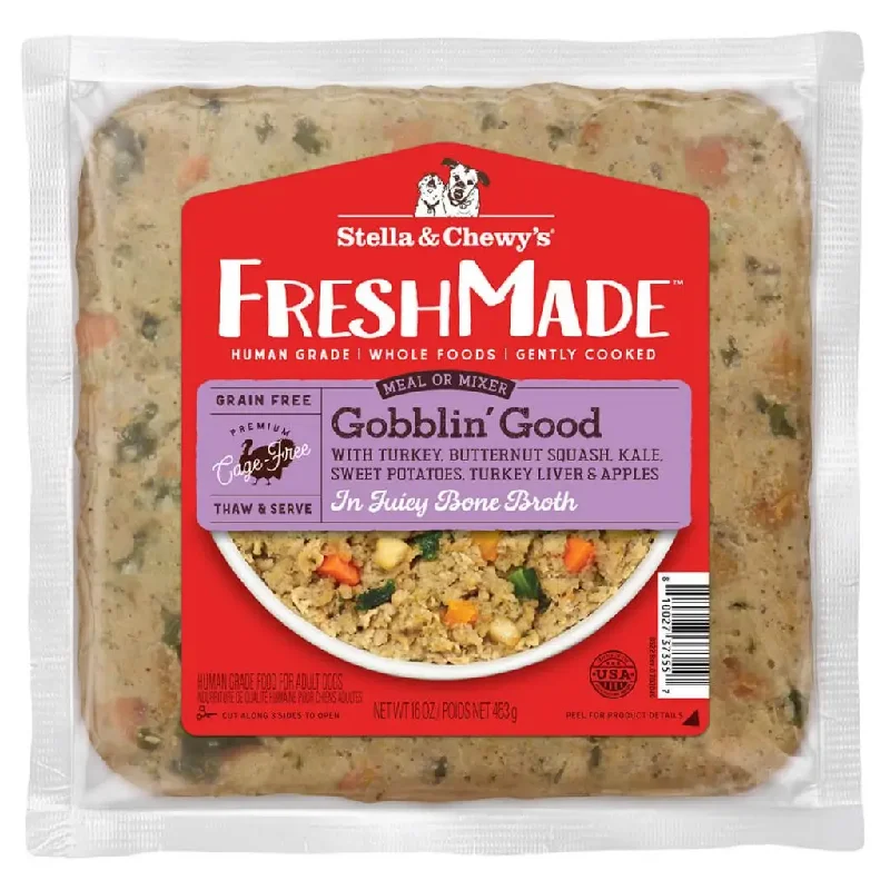 Stella & Chewy's Freshmade Gobblin' Good Turkey Gently Cooked Dog Food 1lb