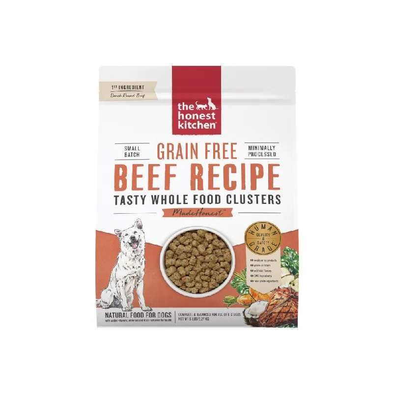 The Honest Kitchen Dog Whole Food Clusters Grain-Free Beef Recipe 5lb