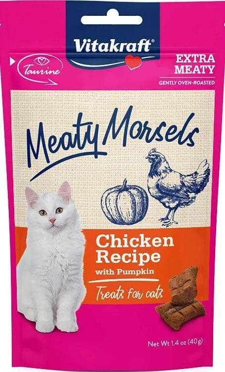 VitaKraft Meaty Morsels Chicken & Pumkin Cat Treat - 1.4 oz