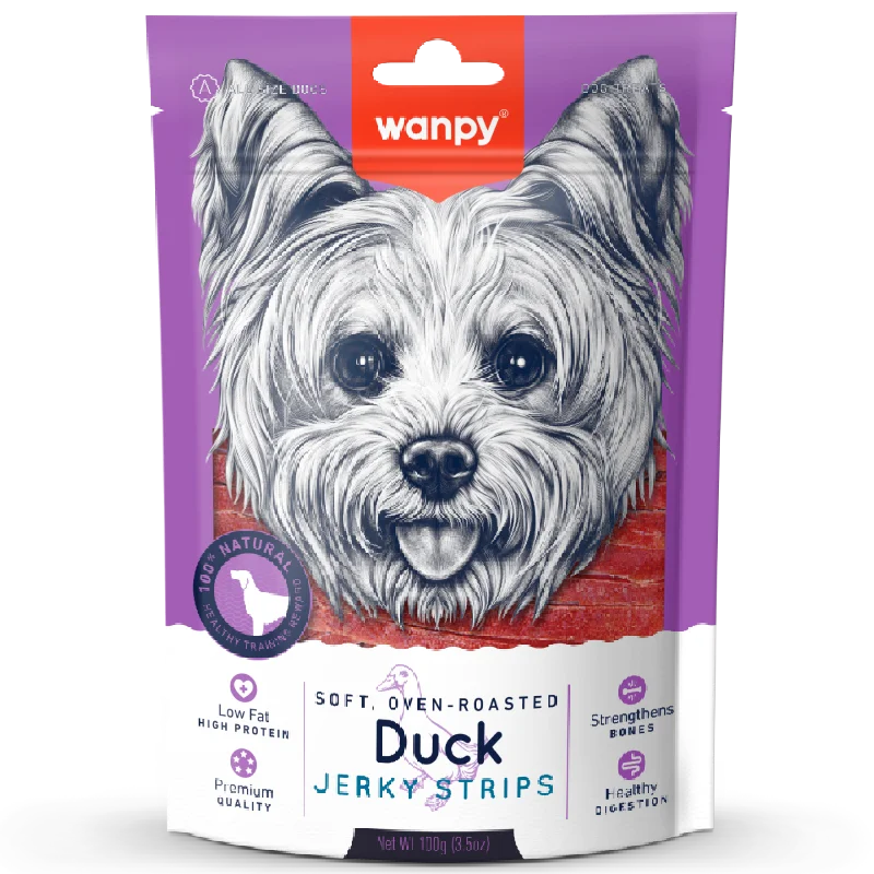 Wanpy Dog Soft Oven-Roasted Duck Jerky Strips 100g