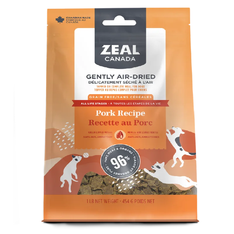 Zeal Canada Gently Air-Dried Pork Recipe for Dogs 454g